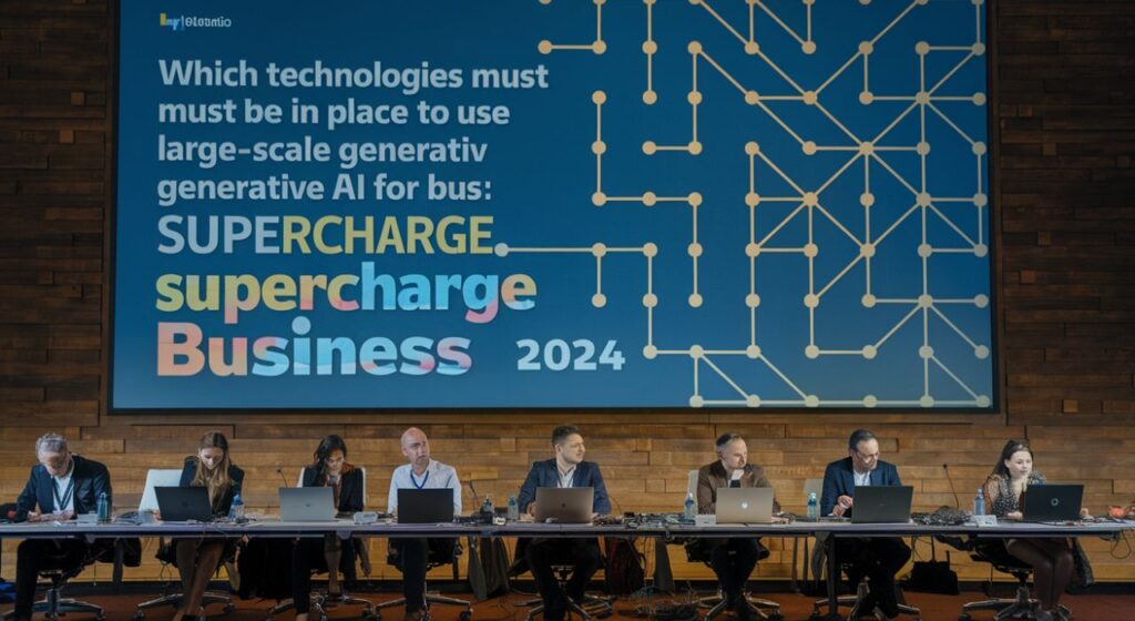 Which technologies must be in place to use large-scale generative AI for business?