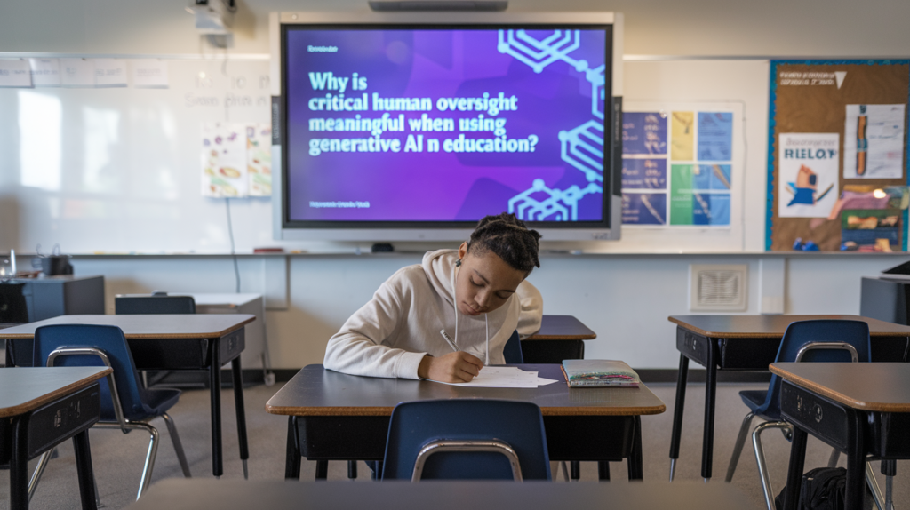 Why Is Critical Human Oversight Meaningful When Using Generative AI in Education
